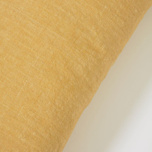 109435 Eirenne cotton and linen cushion cover in mustard 45 x 45 cm La Forma