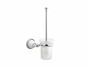 233584.0000.30 Держатель для туалетной ершика с фарфором Античная латунь