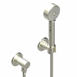 G7D-52 Душ ручной стильный встраиваемый в стену, шланг, стационарный кронштейн и колено для душа Thg-paris Saint Germain с рукоятками Никель