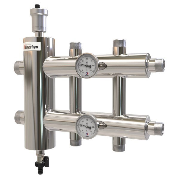 Купить Распределительный коллектор с гидрострелкой 85 кВт, 3 контура Прокситерм GSK323 - Вид №1