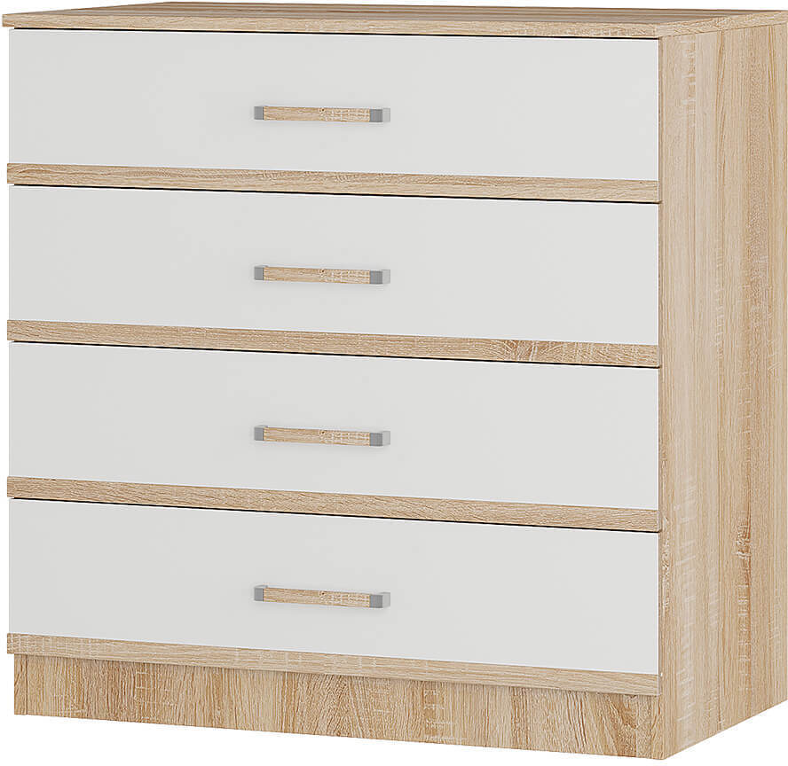 90997530 Комод Сакура 4 ящика 85x50.4x86.6 см ЛДСП цвет белый глянец STLM-0431401 БТС