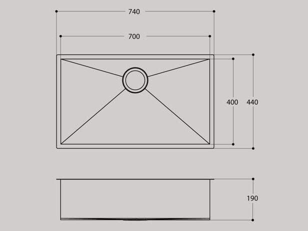 Раковина из нержавеющей стали Evhoc Ethna ARCH-00009297 - Вид №1