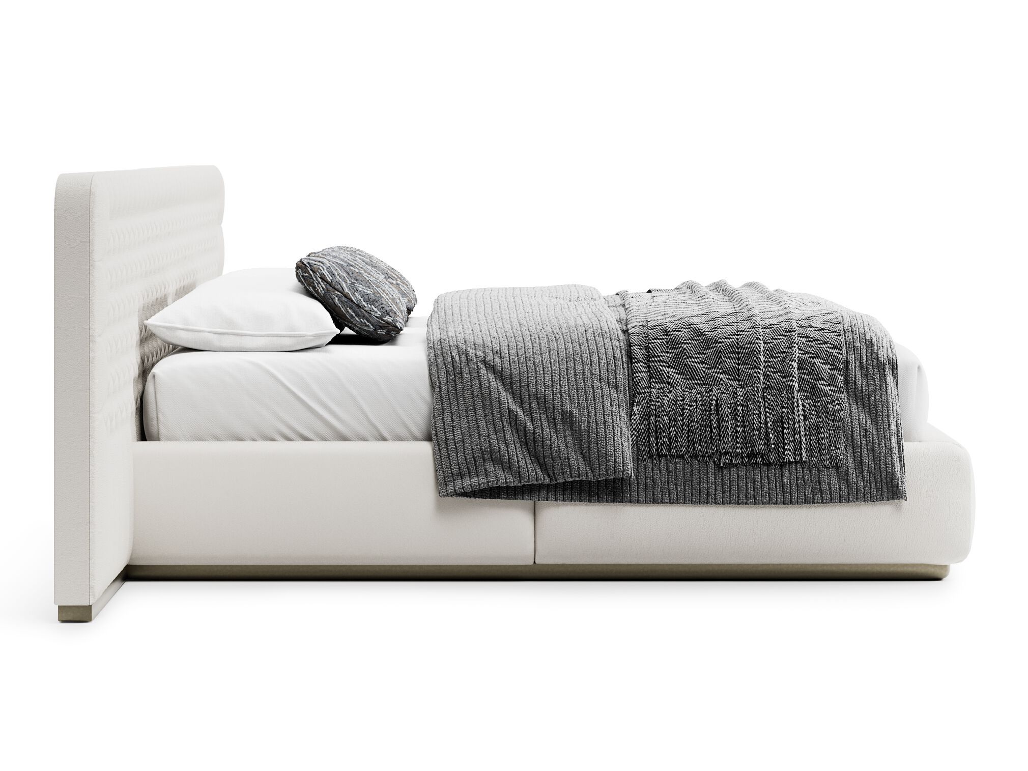 Кожаная двуспальная кровать с капитонным изголовьем Capital Collection OPERA ARCH-00138329 - Вид №4