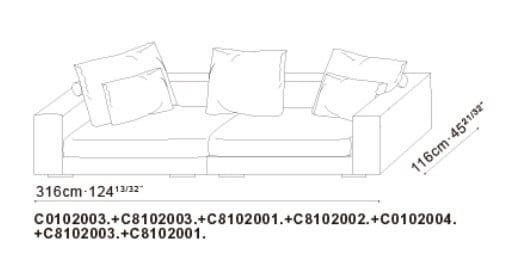 Модульный тканевый диван CAMERICH CASA ARCH-00069149 - Вид №3