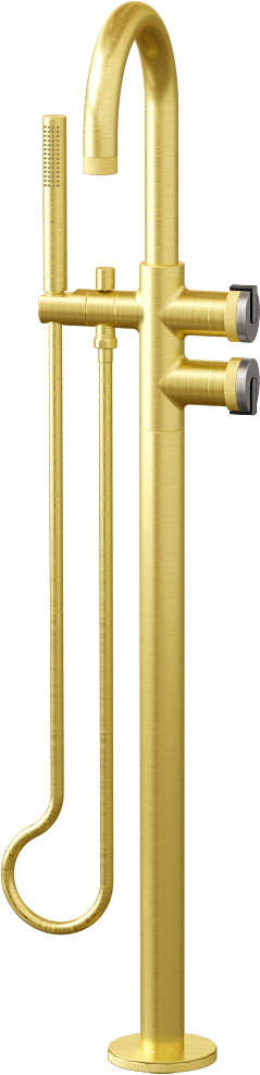 E-11554-R1SN-L1MBK-BB Смеситель напольный отдельностоящий (внешняя часть) GRAFF MOD+