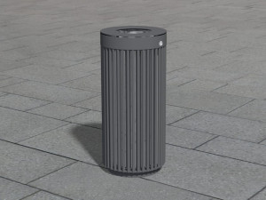 Держатель для мусора из нержавеющей стали с пепельницей