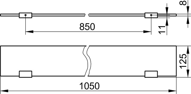 11510135100 Стеклянная полочка KEUCO Edition 400 - Вид №2