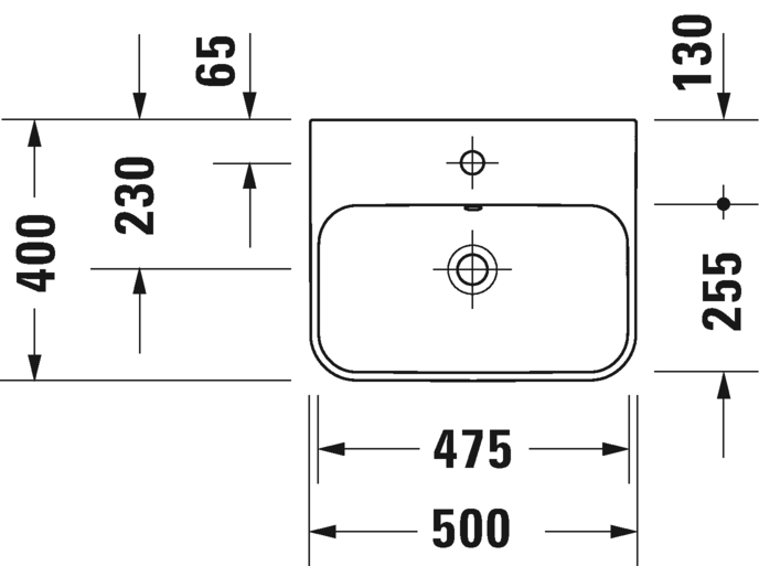 2360500000 Подвесная раковина настенная овальная Duravit Happy D.2 Plus - Вид №2