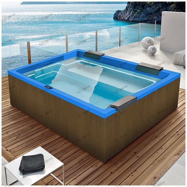 Бассейн Gruppo Treesse Rest SPA-V192H-PL-G прямоугольный spa с гидромассажем и нагревателем встроенный голубой SPAV192HPLG