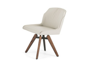 Кожаный поворотный стул