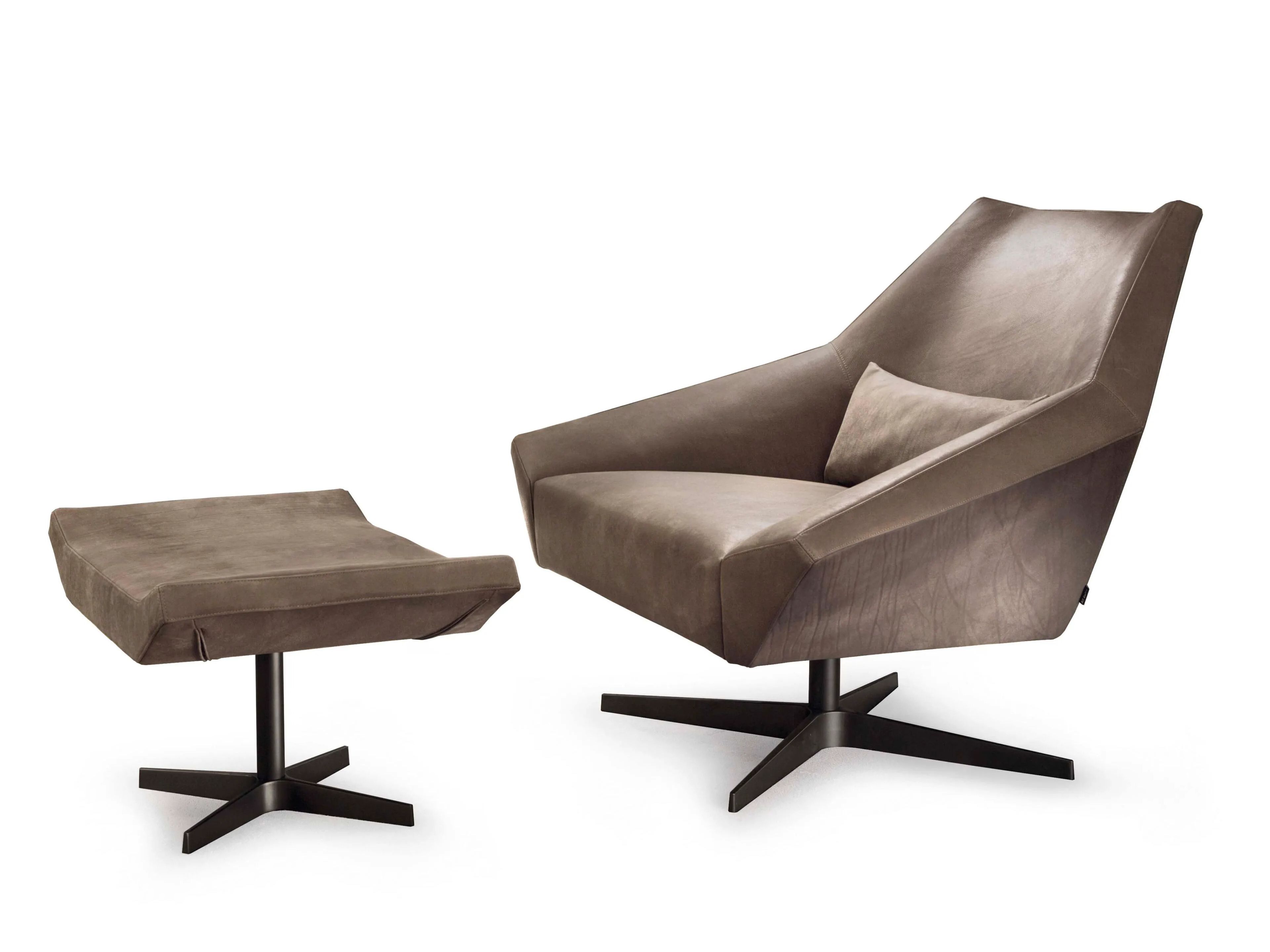 Кожаное вращающееся кресло с подлокотниками Alf DaFrè Olivia ARCH-00111702 - Вид №1