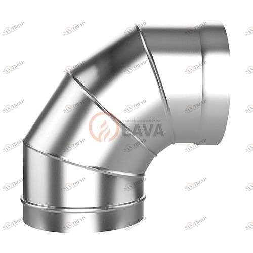 Отвод LAVA 200, угол 90*, нерж. 304 (0,8) 3377
