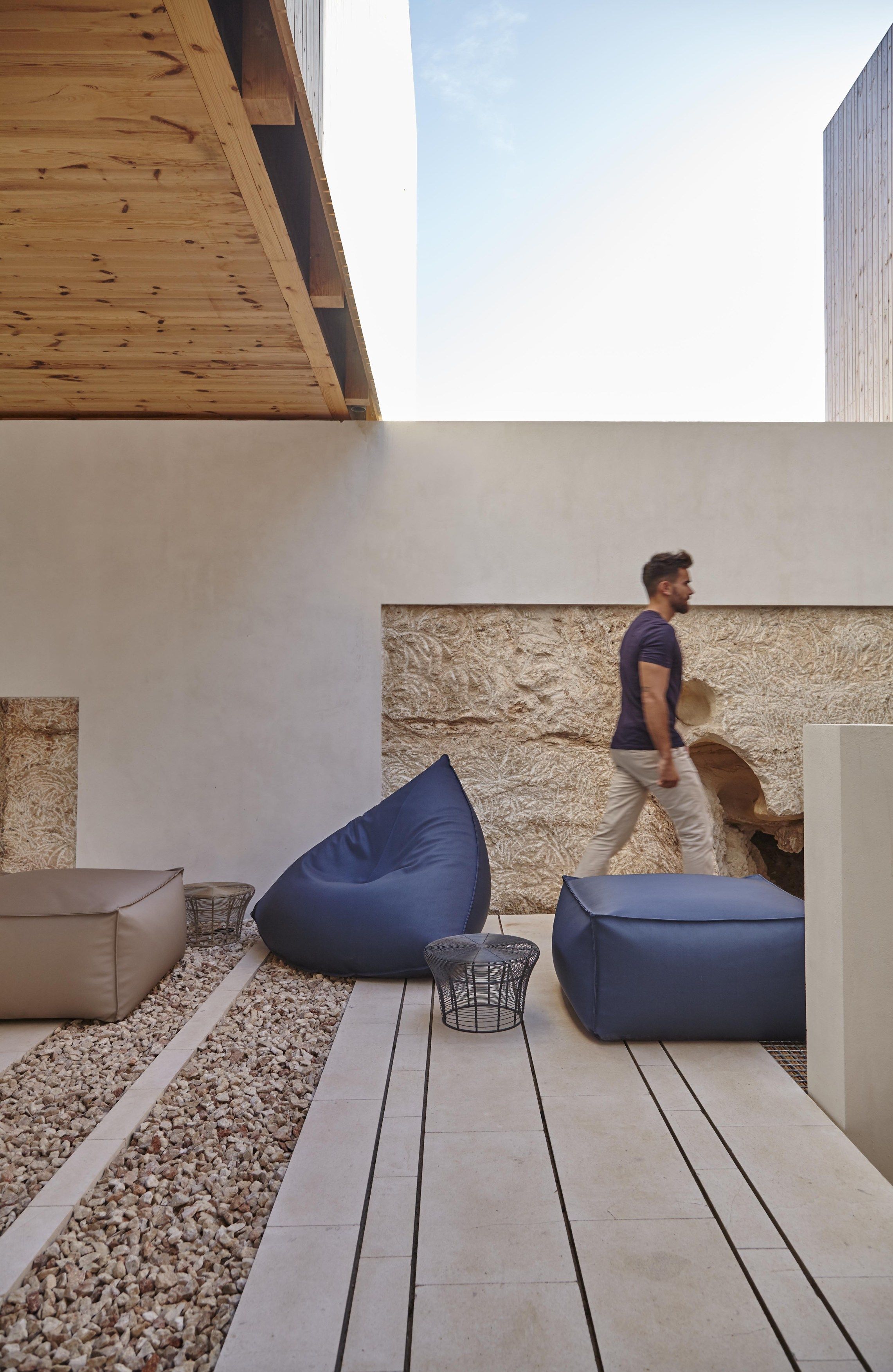 Ткань квадратный сад пуфик GANDIABLASCO Sail Outdoor ARCH-00016667 - Вид №8