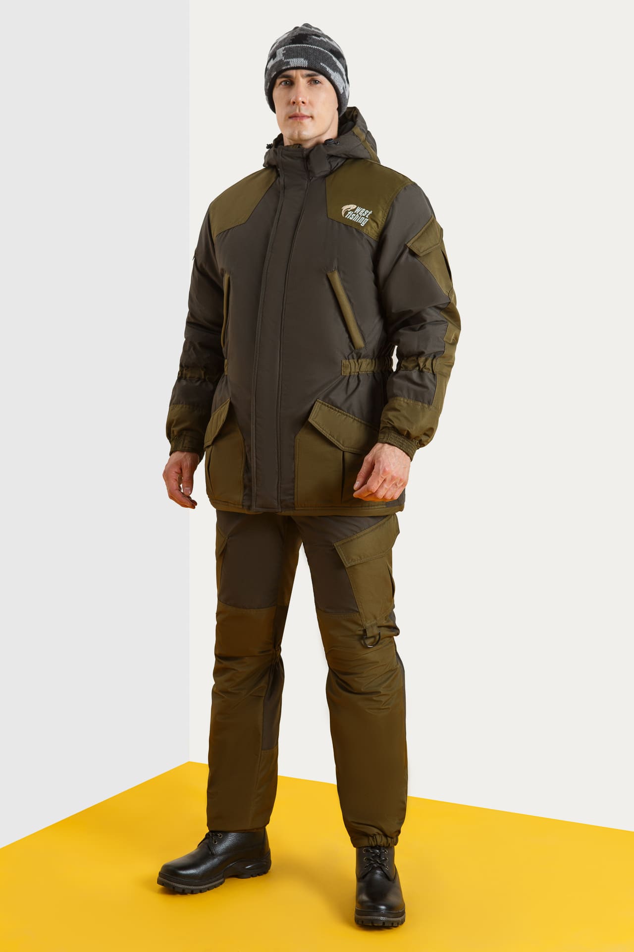 63934 Костюм  зимний хаки West Fishing  Зимняя спецодежда Santreyd  - Вид №8