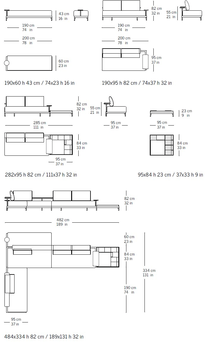 José Martínez Medina Модульный угловой диван Blacktone sun-id-1504347 - Вид №9