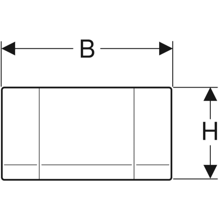 115.151.00.1 Смывная клавиша Geberit Highline, смыв/стоп, с креплением на винтах Geberit  - Вид №2