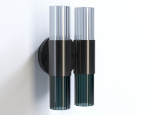 Светодиодный настенный светильник из латуни и цветного стекла