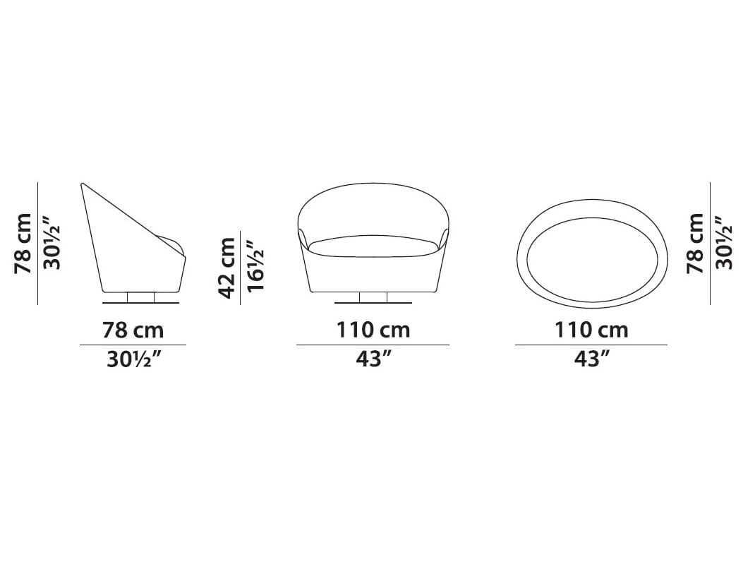 Кожаное вращающееся кресло Baxter ARTIK ARCH-00049670 - Вид №4