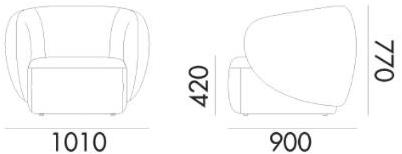 Grado Design Кресло из ткани с подлокотниками Swell Swe-sf-1s - Вид №10