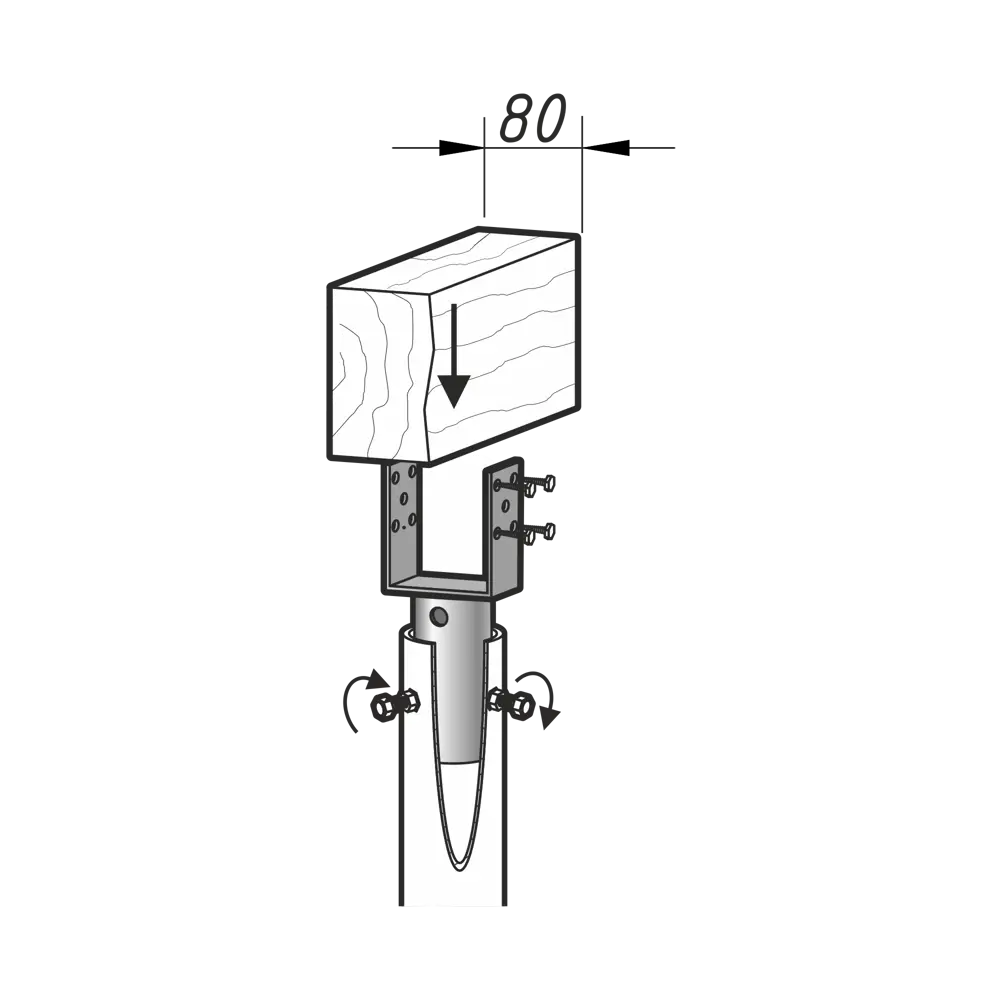 Оголовок-проушина BAU UT 85x48x150 мм 82262725 STLM-2115235  - Вид №4