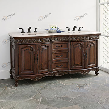 Тумбочка, Гранд (60+) 06227-110-526 Provincial Double Sink Chest - Dark Ambella 