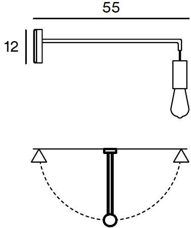 Gibas Регулируемый настенный светильник Spillo 160/41 - Вид №2
