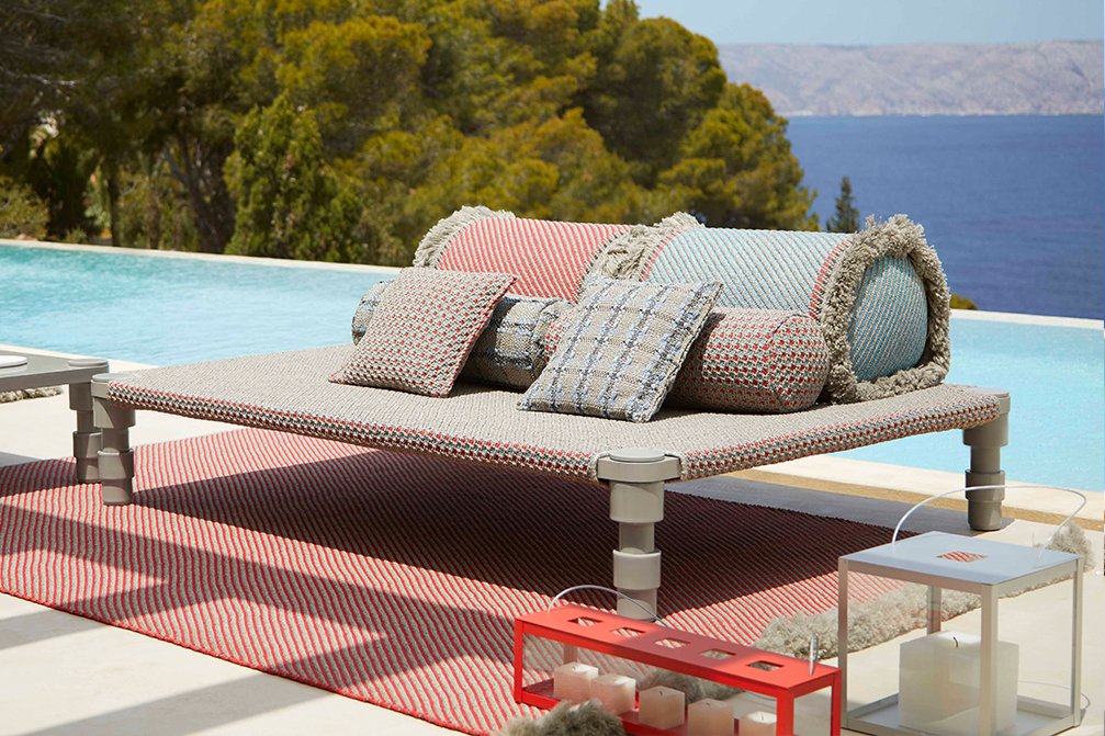 Подушка Gan Checks blue от GAN GAN ОРНАМЕНТ 321562 Серый  - Вид №2