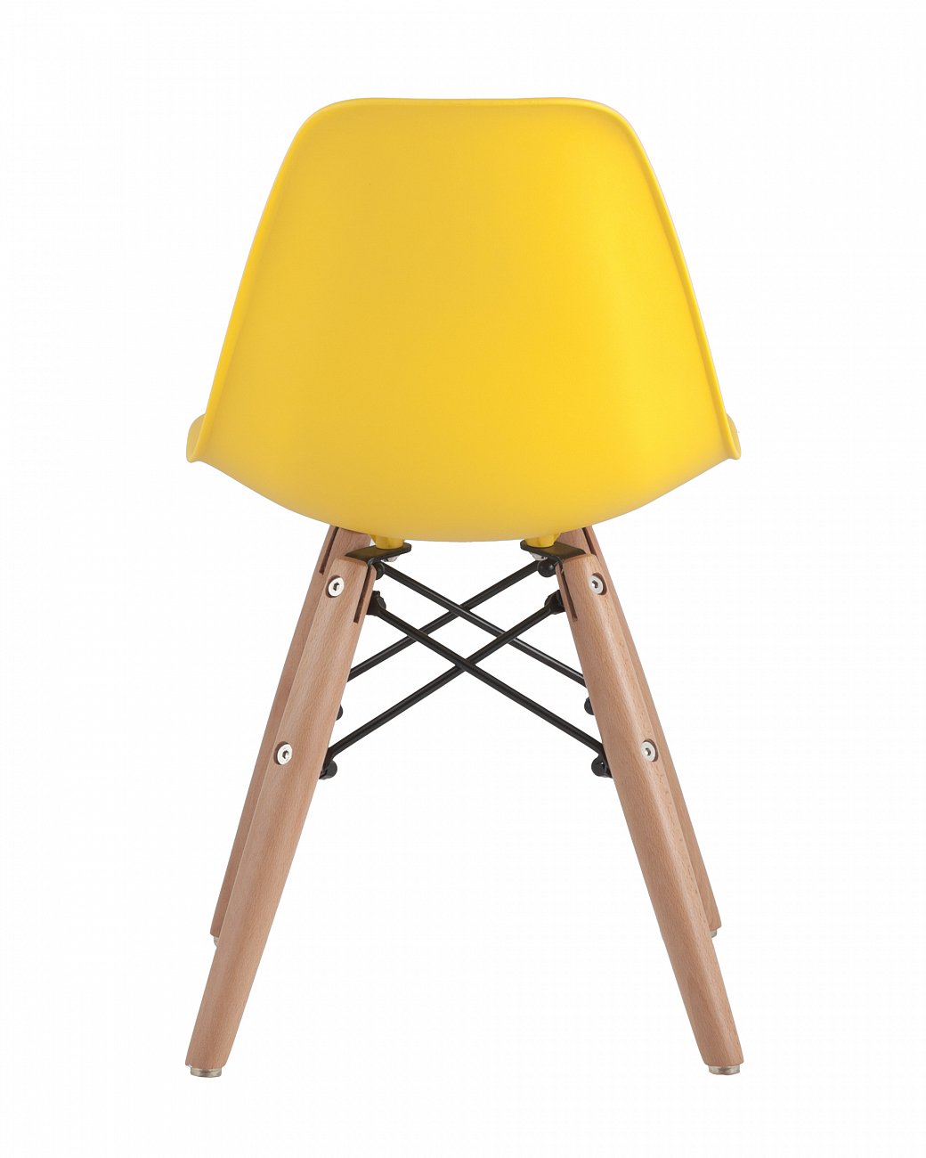 Стул со спинкой желтый с деревянными ножками Eames Small EAMES ДИЗАЙНЕРСКИЕ, EAMES DSW ДЕТСКИЙ 00-3881998 Желтый  - Вид №2