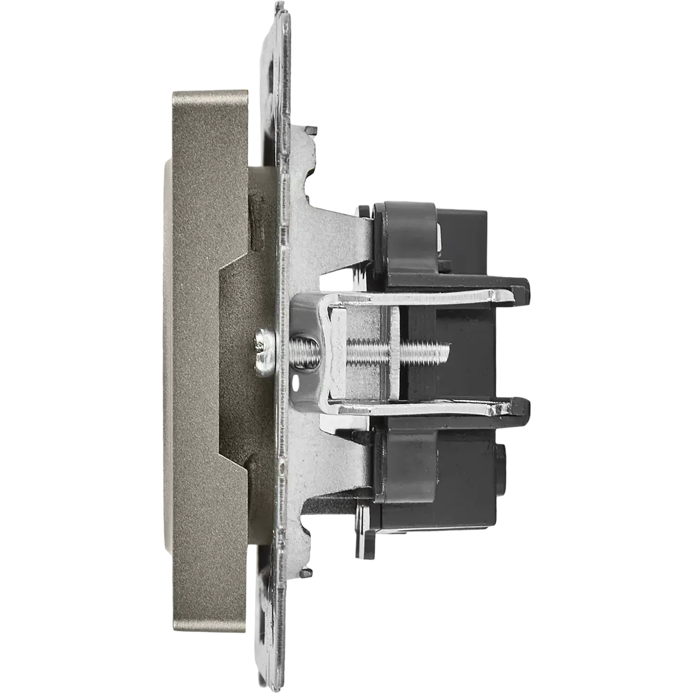 Розетка IEK Brite стальная для скрытого монтажа без заземления 87761614 STLM-1107118 - Вид №2
