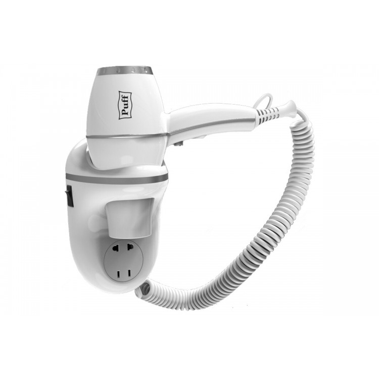 1800B Puff Фен настенный Пластик ABS Puff 1800B Белый белый 