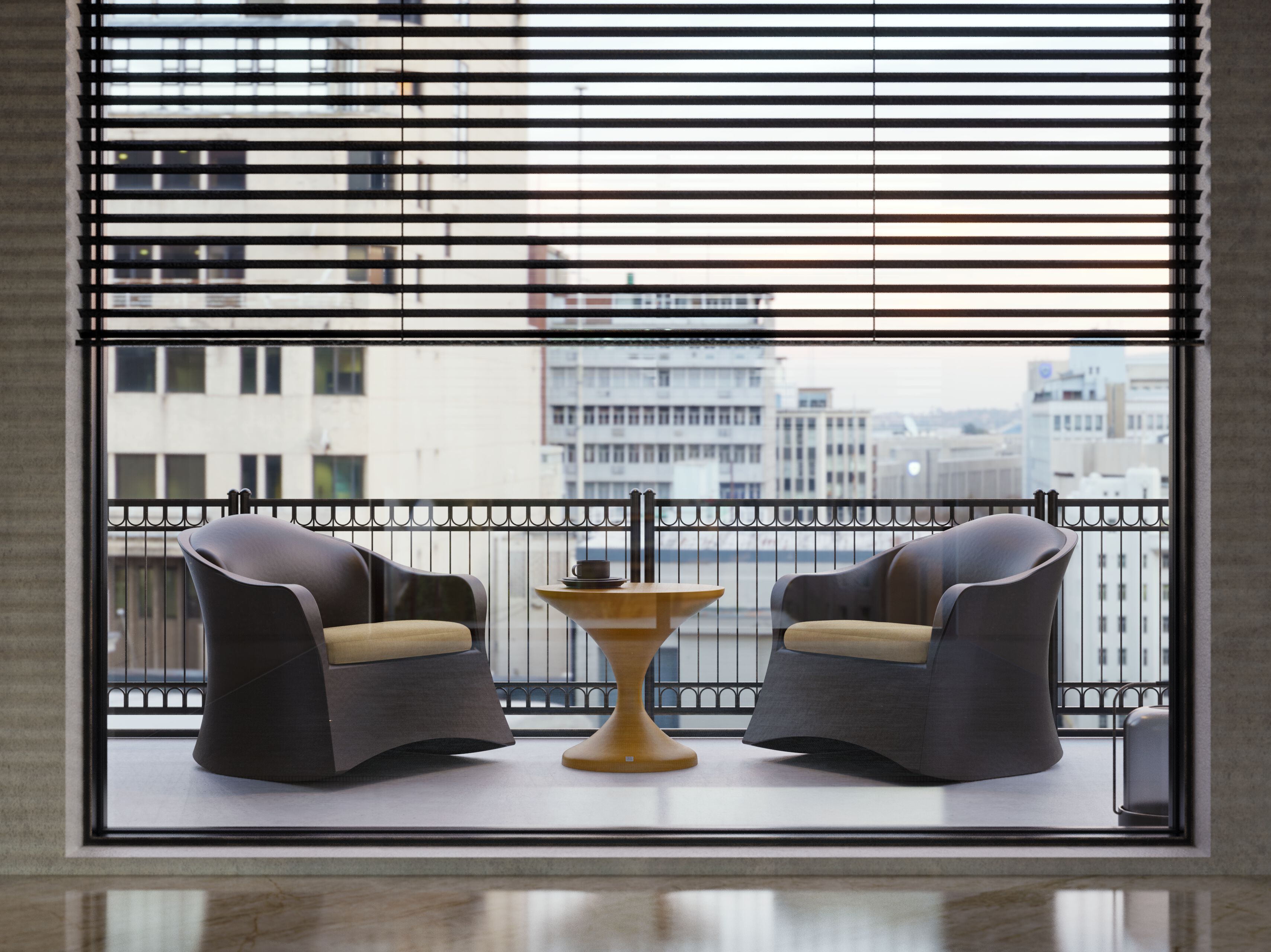 Круглый стол из стекловолокна GANSK LYA ARCH-00137174 - Вид №3