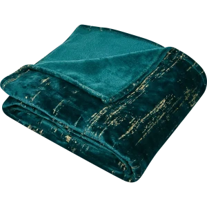 Плед Naima 150x200 см фланель цвет темно-зеленый 88674472 STLM-2031619