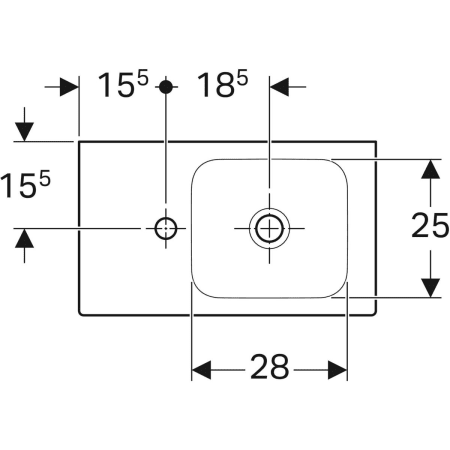 124153000 Раковина Geberit iCon с полочкой Geberit  - Вид №7