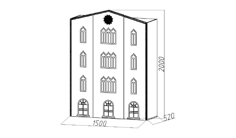 Шкаф детский трехстворчатый "Венеция-1" МАНДАРИН ВЕНЕЦИЯ 178656 Красный Santreyd - Вид №4