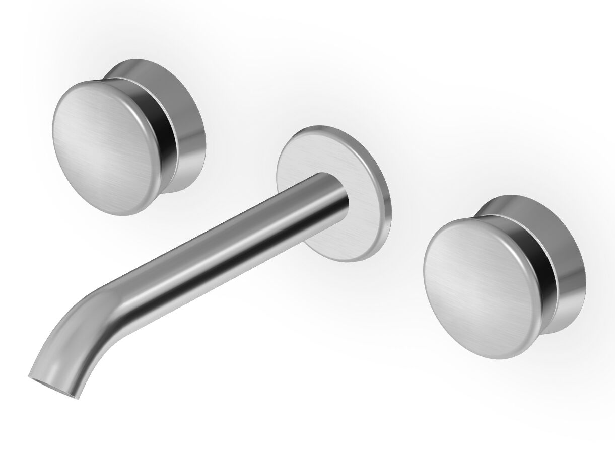 3 отверстия из нержавеющей стали настенный смеситель для раковины с аэратором Zucchetti Sablier ARCH-00050403 - Вид №1