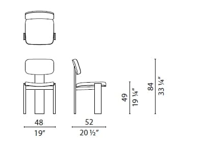 Мягкий стул из дуба без подлокотников CAPPELLINI SELETTIVA CANTU' ARCH-00061633 - Вид №4