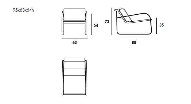 Кожаное кресло с подлокотниками Sovet Italia Bugatti ARCH-00010746 - Вид №5