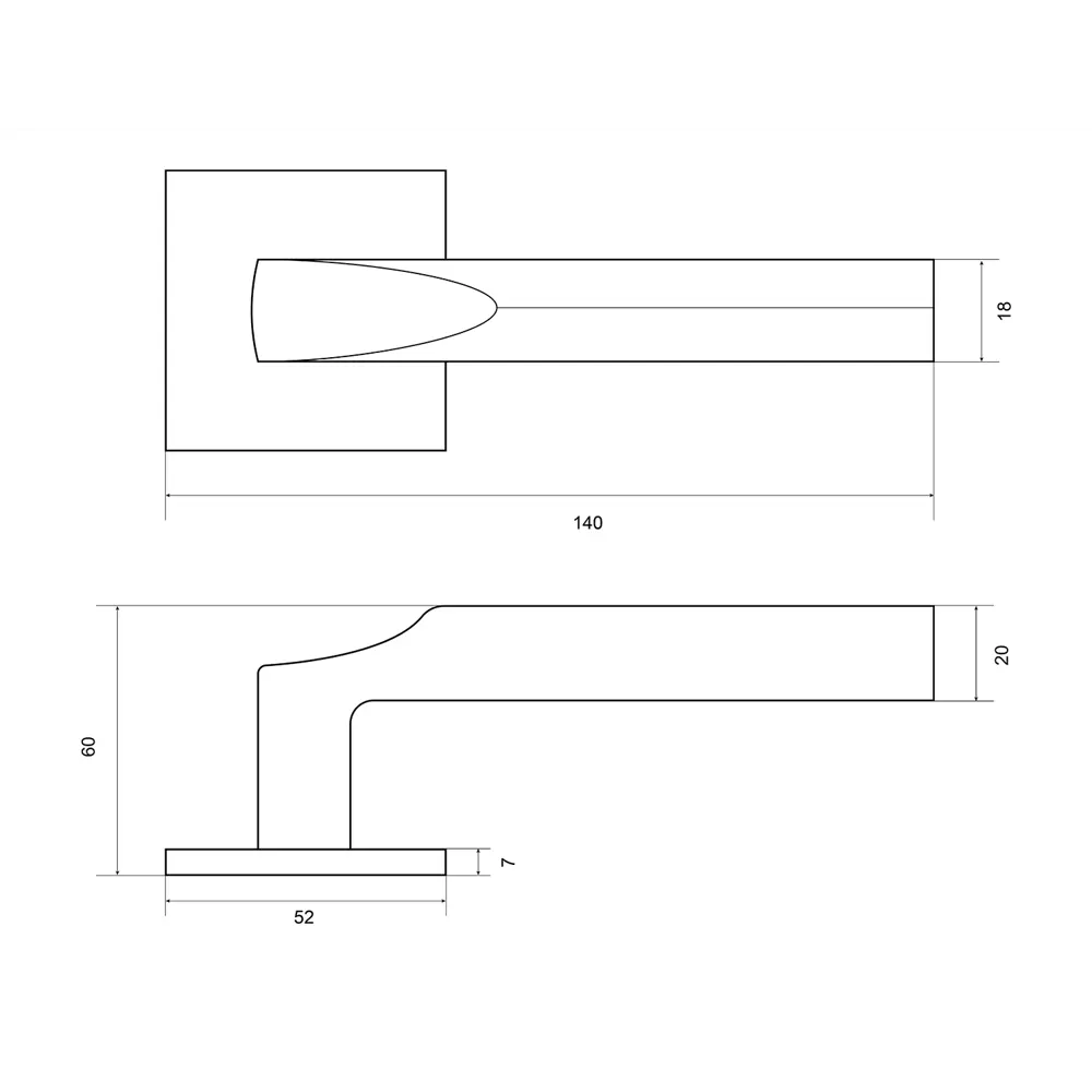 Дверные ручки Фабрика замков Maldonado без запирания цвет матовый никель STLM-2075524 - Вид №3