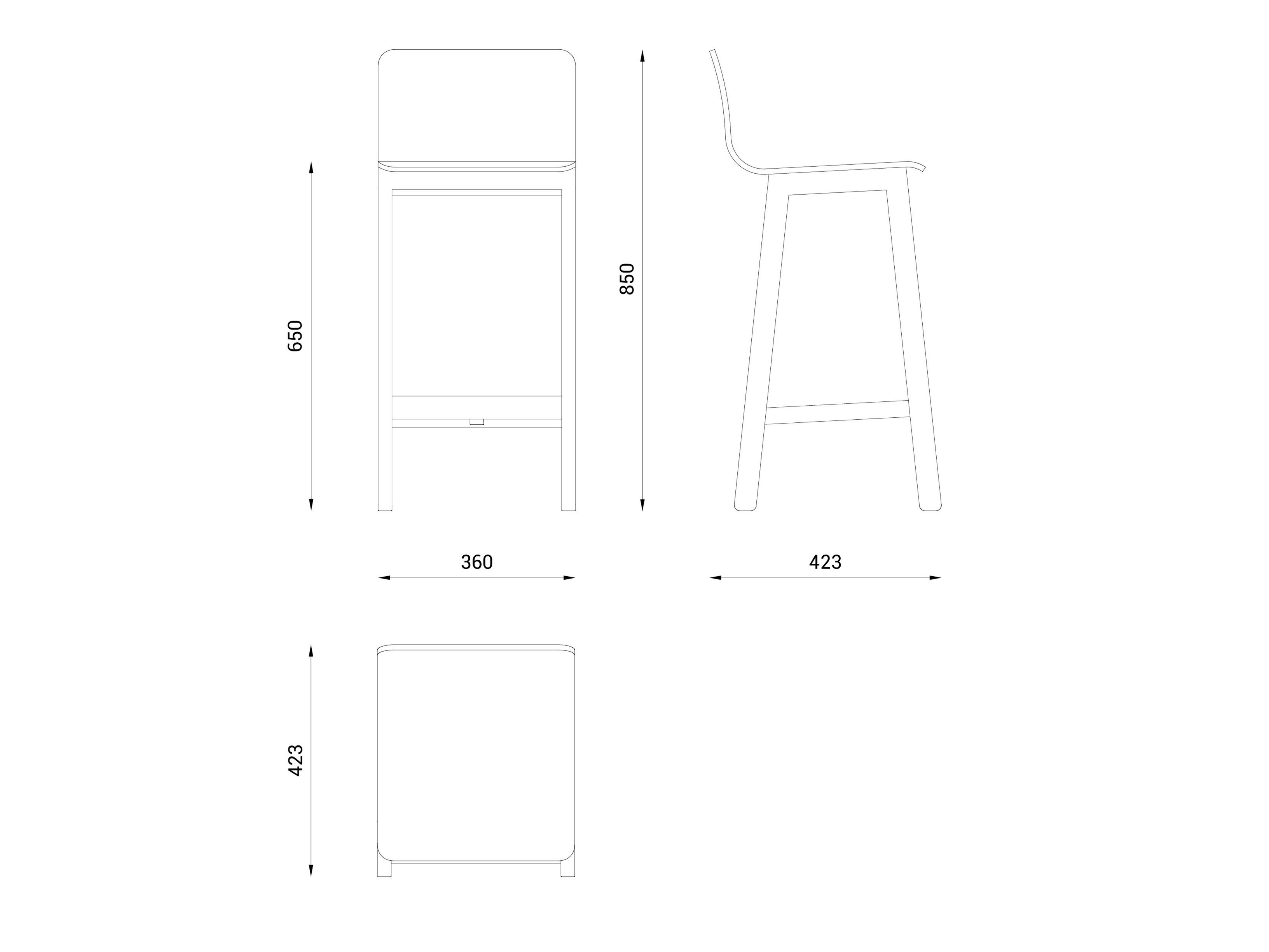Деревянный стул с мягким сиденьем Askia версия 3 ARCH-00129105 - Вид №2