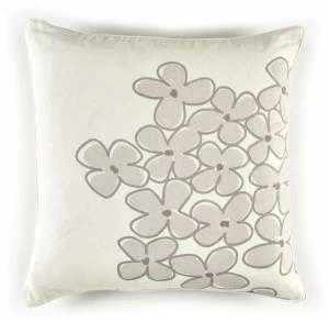 Élitis Подушка из льна с цветочными мотивами