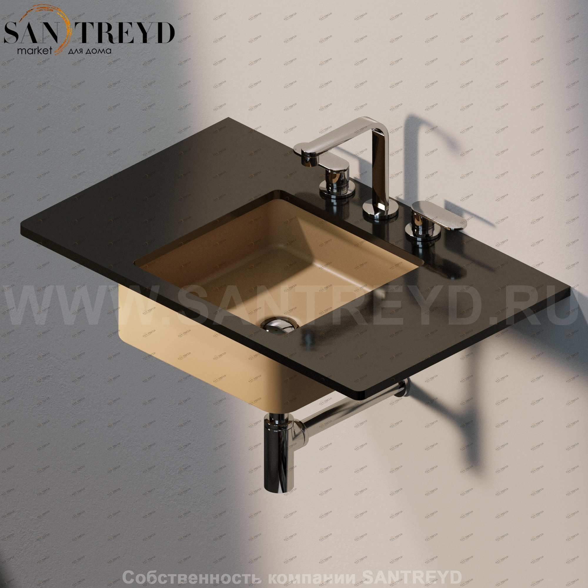 MW40SP9004 Накладная раковина под столешницу  квадратная Ceramica Flaminia Miniwash