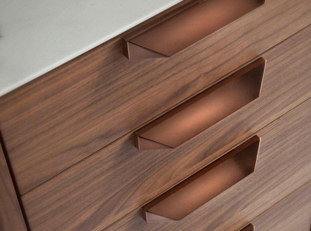 Комод деревянный высокий с 5 ящиками орех CP1806-A от Angel Cerda ANGEL CERDA ДИЗАЙНЕРСКИЕ 321300 Коричневый;орех  - Вид №10