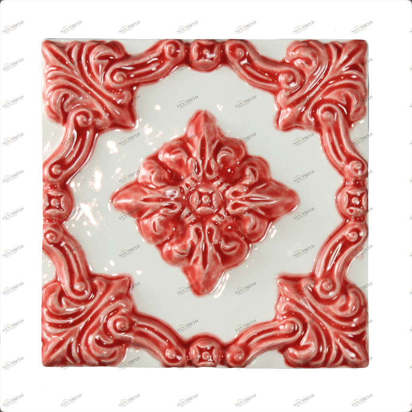 Двухцветная плитка с поливным рельефом PROVANSFAIENCE sun-id-994687