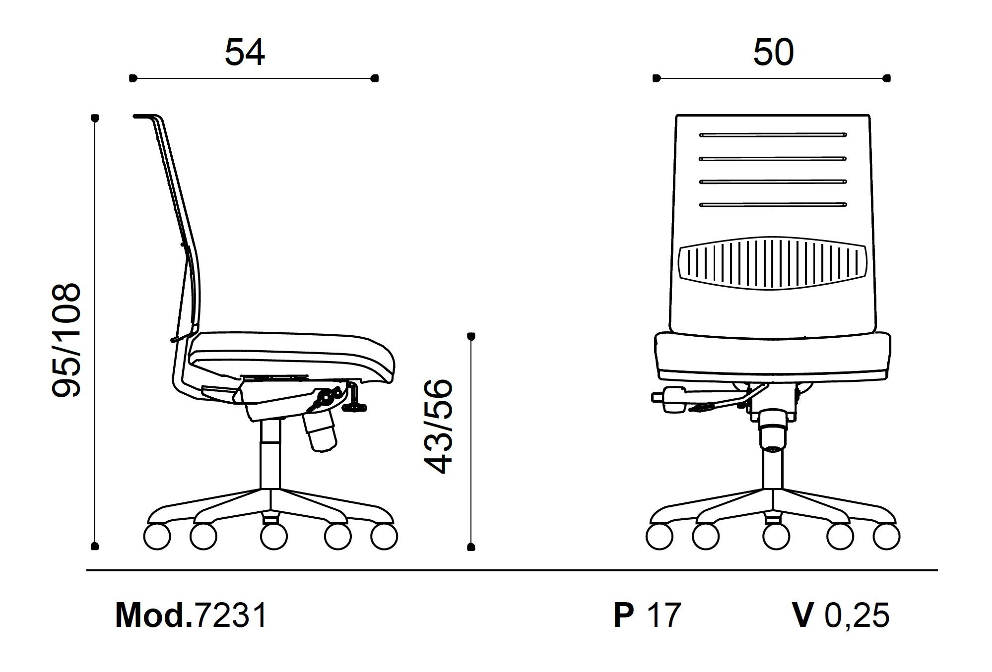 Вращающееся офисное кресло Ares Line Zero7 ARCH-00024710 - Вид №1
