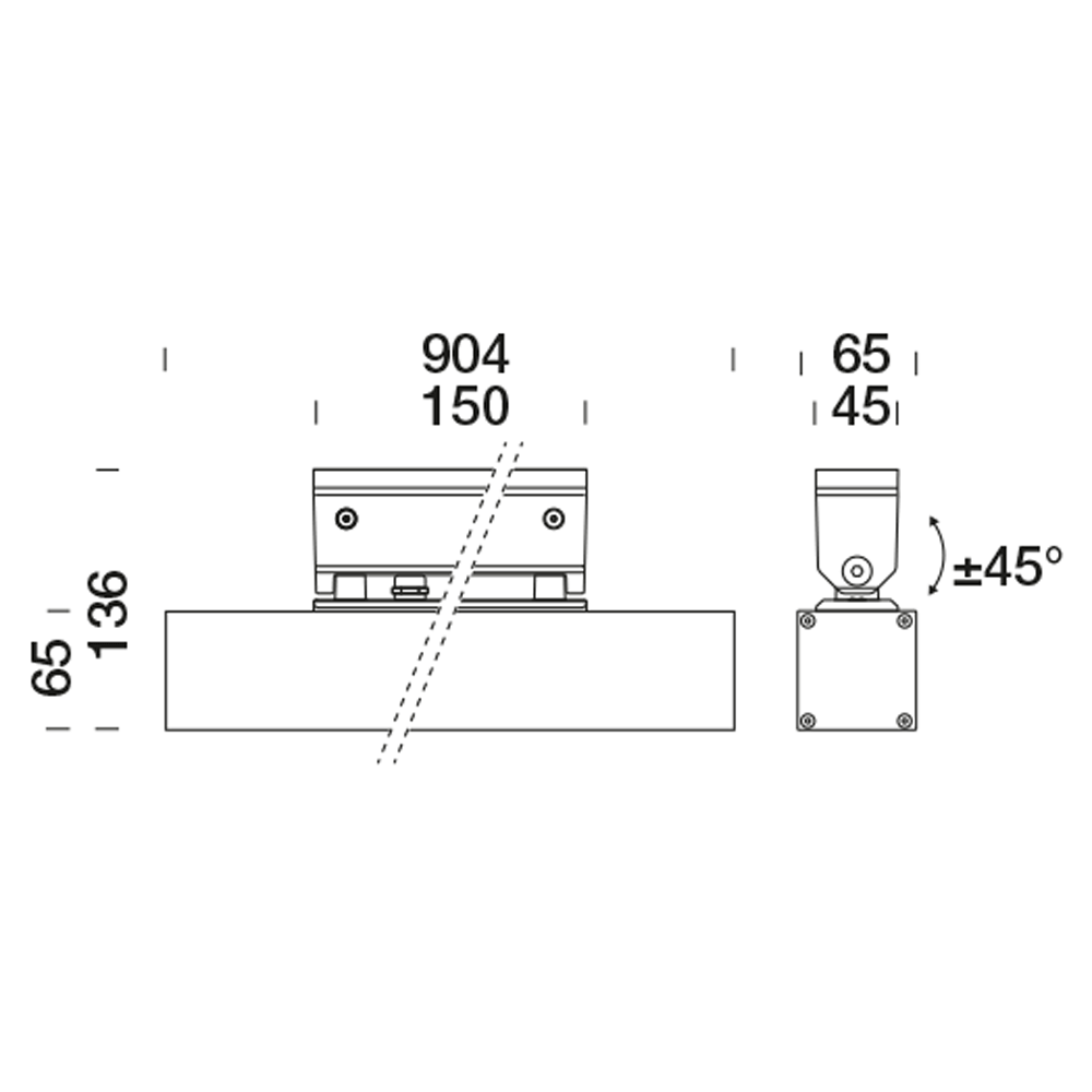 8414568 Подсветка стены Platek TETRA LINEARE  TETRA LINEARE 900 mm - 18 LED 4000K 40°  - Вид №2