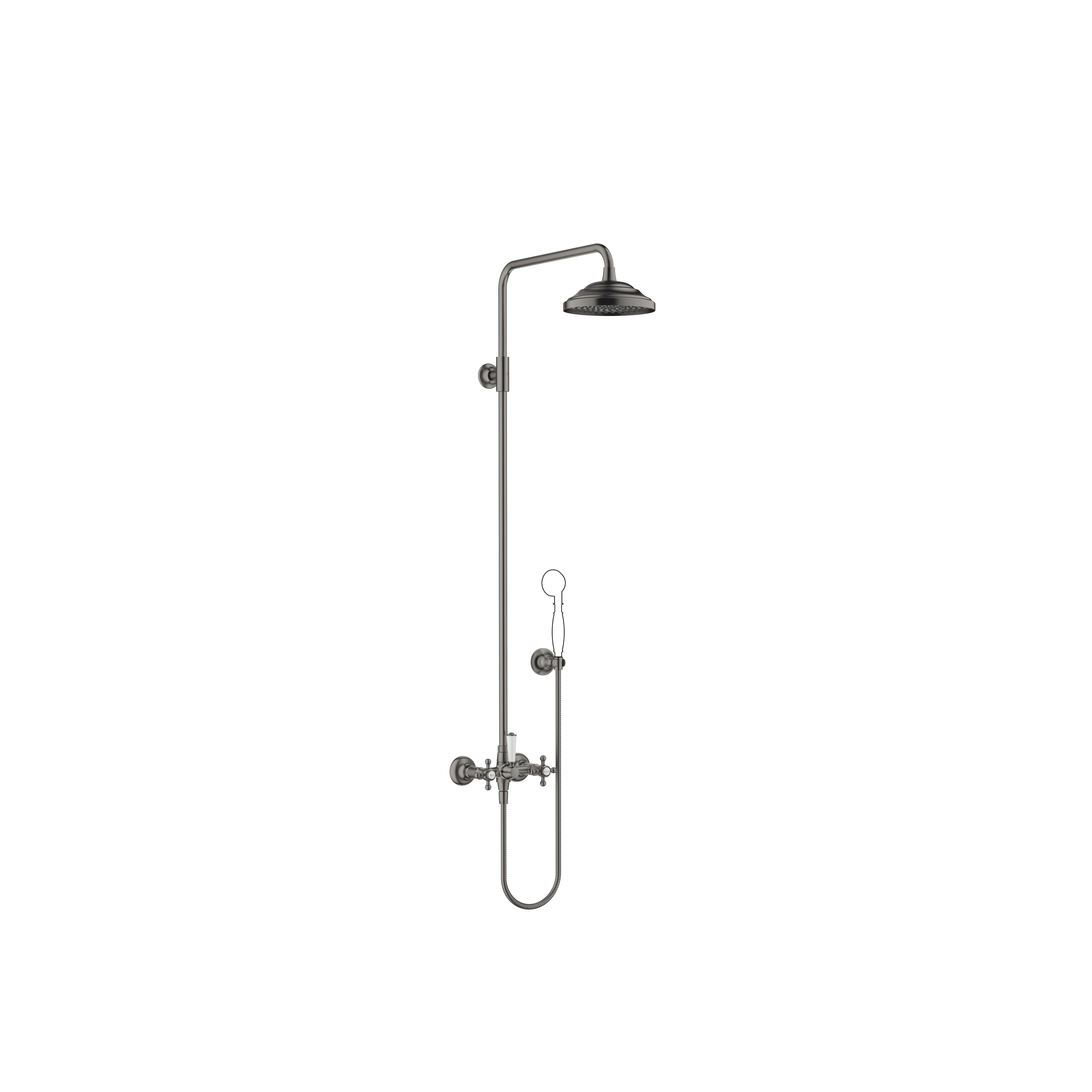 MADISON Showerpipe со смесителем для душа без ручного душа FlowReduce - матовая темная платина DornBracht 26633360-99
