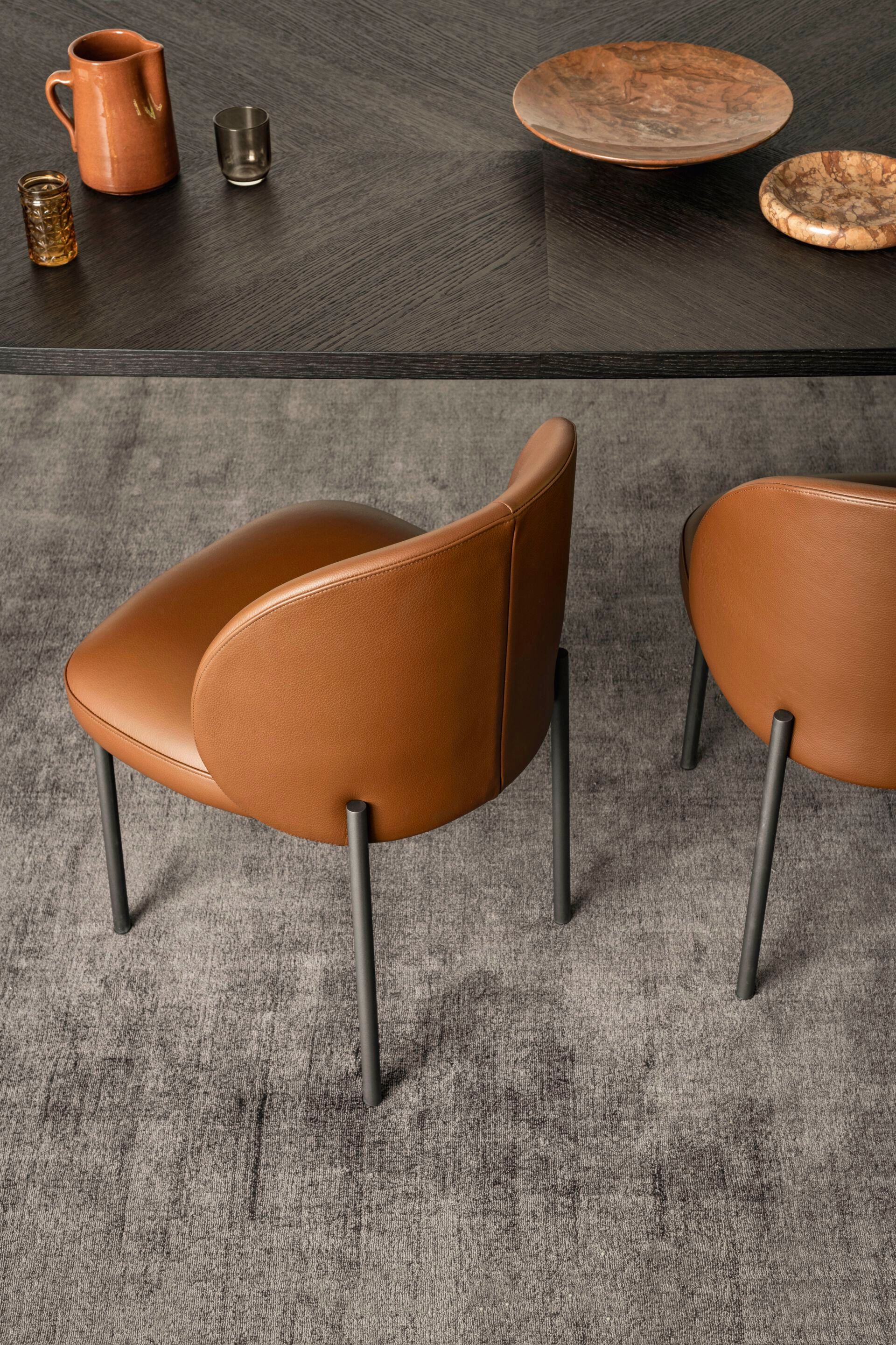 Кожаный мягкий стул Alf DaFrè Raku ARCH-00031795 - Вид №1