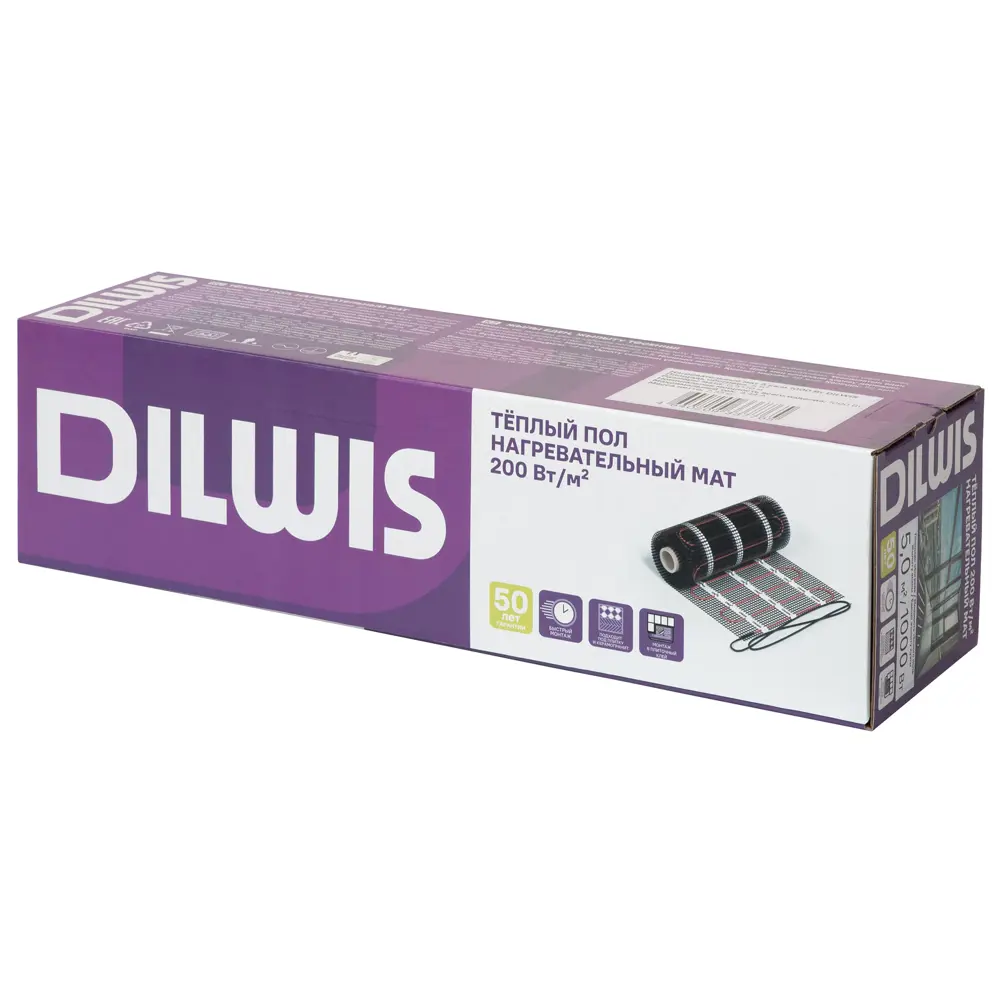 Теплый пол DILWIS: нагревательный мат 200 Вт/м² для плитки и керамогранита 89398472 STLM-1404322 - Вид №1