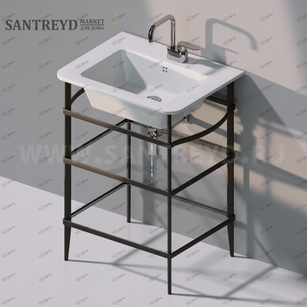 Металлическая консоль VOLO черная Ceramica Flaminia VL66MNEROMATT