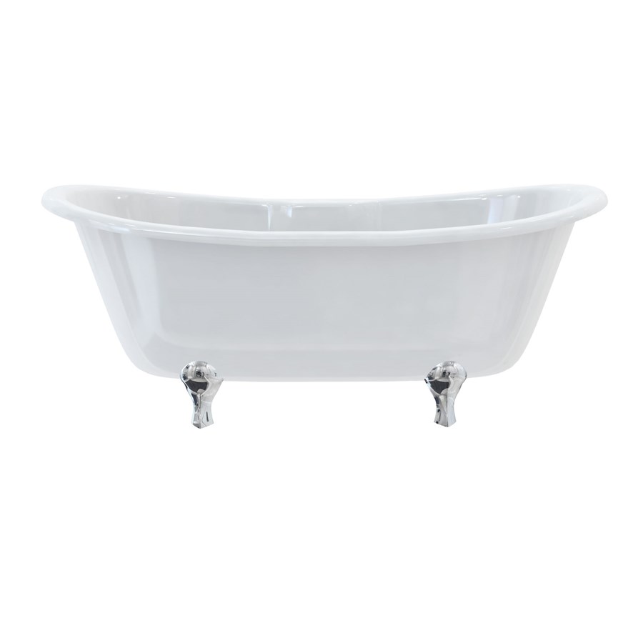 Burlington Двухсторонняя ванна Bateau с роскошными ножками с ножками Luxury Arc в белом цвете L2W T10F  - Вид №7